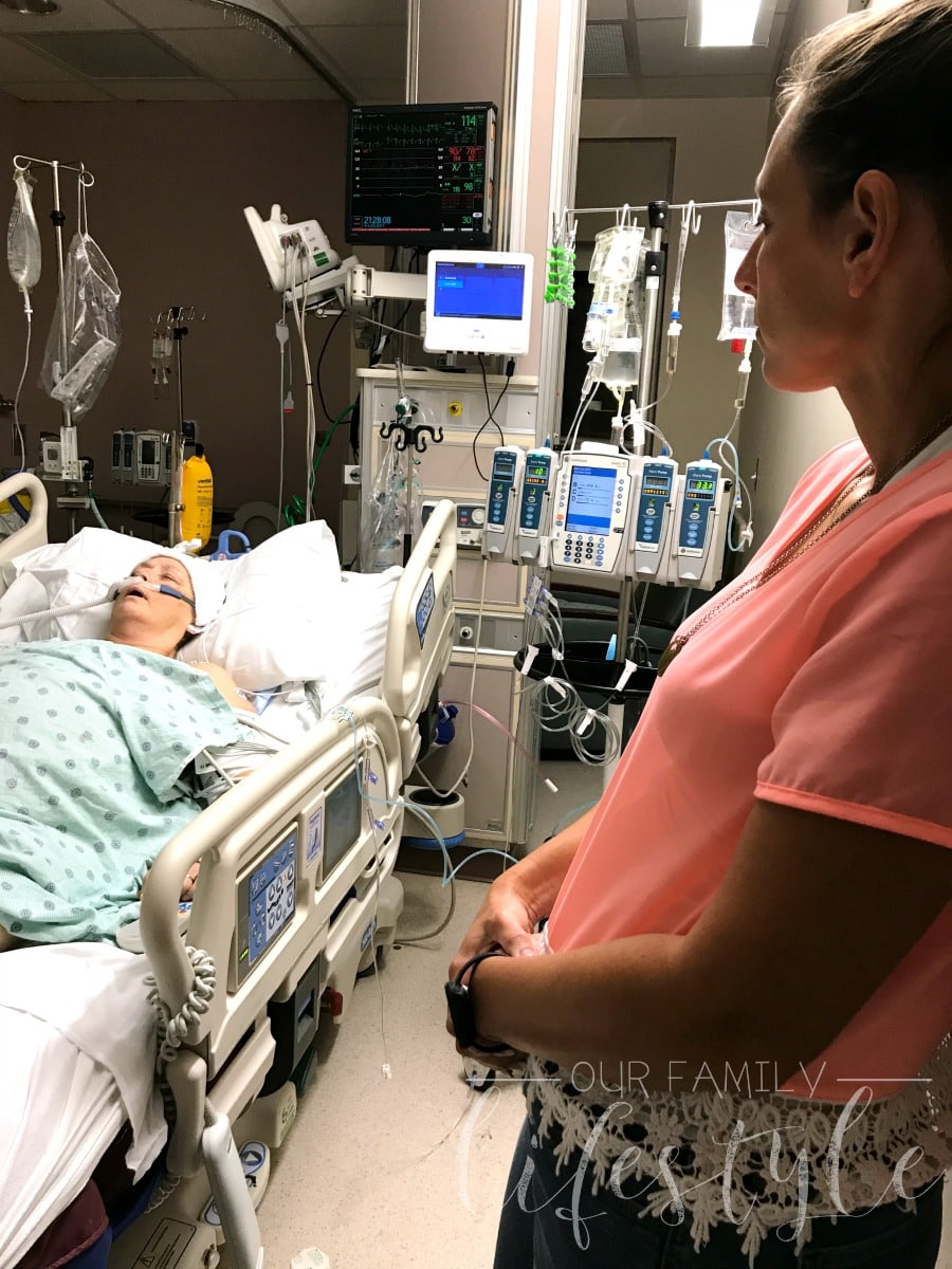 Steph with Mom at hospital