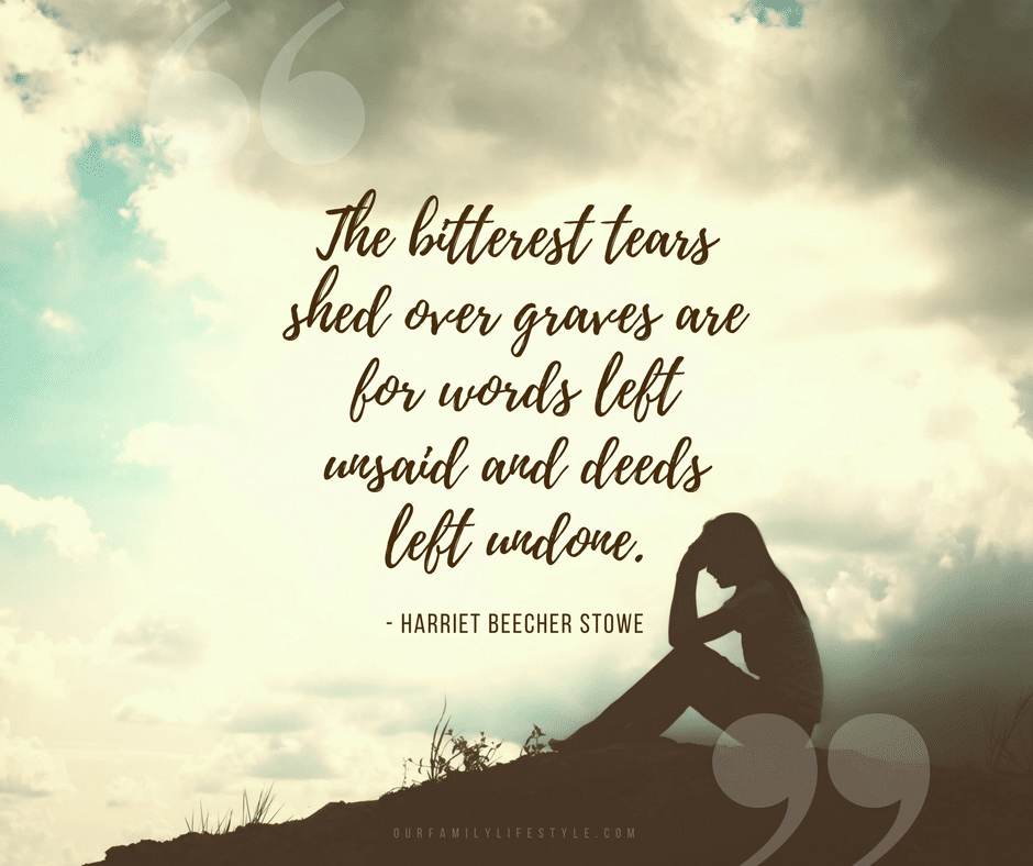 Harriet Beecher Stowe quote about regret